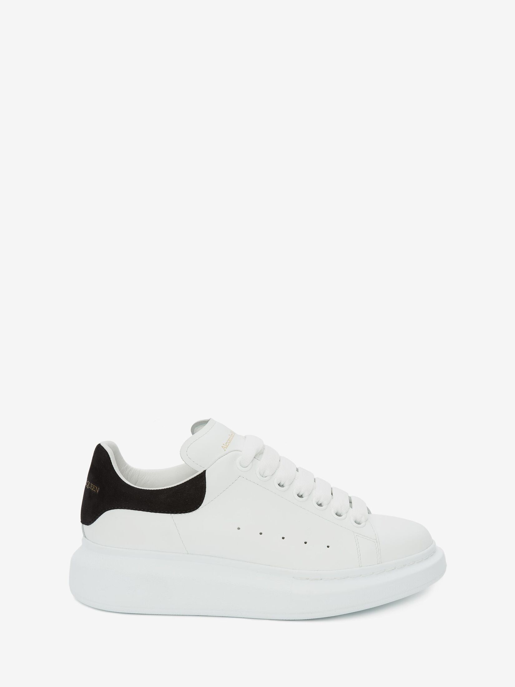 Alexander McQueen - White-silver oversized leather sneakers -  fashionporto.com